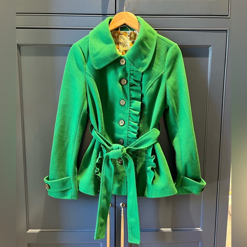 Stylish Green Women’s Pea Coat